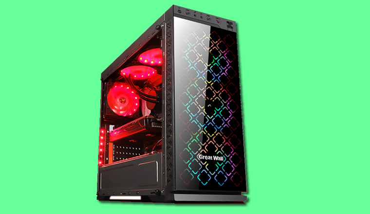 長(zhǎng)城鋼化玻璃款側(cè)透高端機(jī)箱